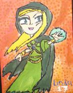 SCHILDERIJ OP DOEK ELFJE 17, Antiek en Kunst, Ophalen