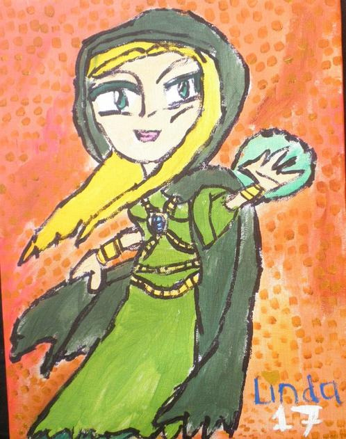 SCHILDERIJ OP DOEK ELFJE 17, Antiek en Kunst, Kunst | Schilderijen | Modern, Ophalen
