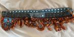 Te koop spijkerstof met kralen riem 90 cm omvang, Kleding | Dames, Riemen en Ceinturen, 3 tot 5 cm, Heupriem, Ophalen of Verzenden