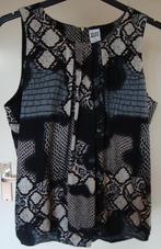 Vero Moda top zonder mouw blauw met dessin mt ruime L, Blauw, Vero Moda, Maat 42/44 (L), Ophalen of Verzenden