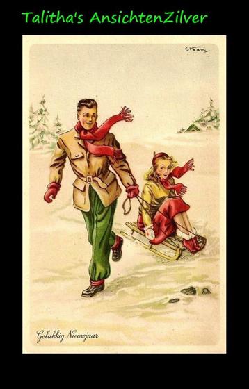 💢💢Pax Steen, Gelukkig Nieuwjaar in de sneeuw (6) beschikbaar voor biedingen