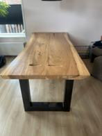 Eettafel boomstamtafel 240 lang, Huis en Inrichting, Tafels | Eettafels, Ophalen, 200 cm of meer, 50 tot 100 cm, Zo goed als nieuw