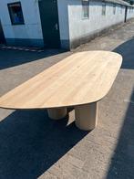 Eiken eettafel model kiezel , leaf , stone, 100 tot 150 cm, -, -, Eikenhout