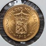 Gouden vijfje 1912, Postzegels en Munten, Munten | Nederland, Ophalen of Verzenden, Koningin Wilhelmina, 5 gulden