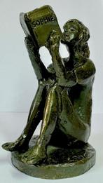 Bronzen sculptuur: Lezend meisje, Ophalen of Verzenden, Brons