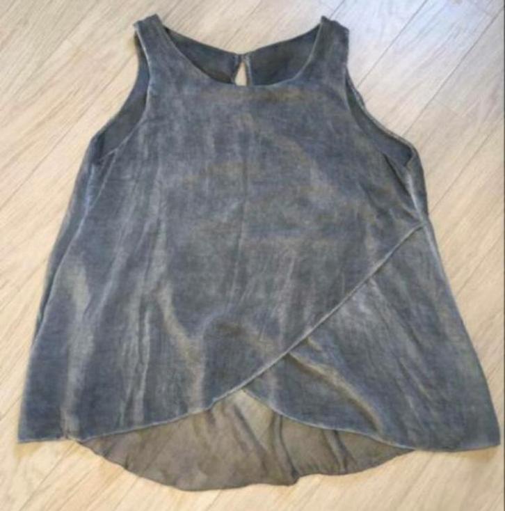 NIEUW Prachtig antraciet grijze top , maat L 42 44, Kleding | Dames, Tops, Nieuw, Maat 42/44 (L), Grijs, Zonder mouw, Ophalen of Verzenden