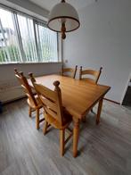 Grenen tafel met 4 stoelen, Huis en Inrichting, Complete inboedels, Ophalen of Verzenden
