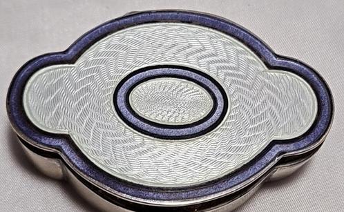 Engels zilver en emaille doos MINT CONDITIE topstuk, Antiek en Kunst, Antiek | Goud en Zilver, Zilver, Verzenden