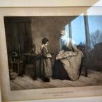 Voorsteling gesigneerd Josef Israëls van Moeder, Antiek en Kunst, Kunst | Etsen en Gravures, Ophalen of Verzenden