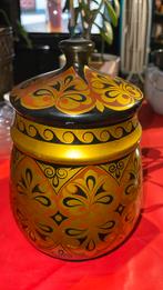 Vintage Russian lacquer jar handpainted wood khokhlom style, Verzamelen, Ophalen of Verzenden