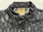 Vintage Kenzo Jungle lace kant blouse Maat S - M, Maat 38/40 (M), Kenzo, Zwart, Ophalen of Verzenden