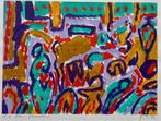 Frans van Straalen - Acryl op papier in passe-partout, Verzenden