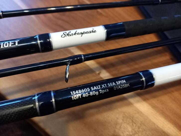 Shakespeare Zeebaars/Spinhengels...Salt XT Seaspin 3.05m, Watersport en Boten, Hengelsport | Zeevissen, Nieuw, Werphengel, Ophalen of Verzenden