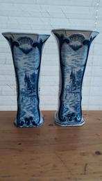 Delfts blauwe vazen 2 stuks no. 503 kaststel, Ophalen of Verzenden