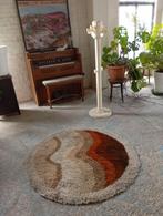 Vintage Jaren 70 Teppich-Siegel Tapijt - 147cm, Huis en Inrichting, Stoffering | Tapijten en Kleden, Gebruikt, Bruin, Rond, Ophalen of Verzenden