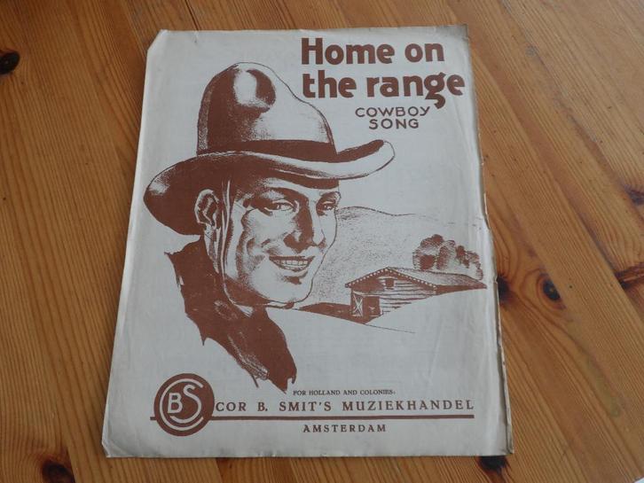 Home on the range, Muziek en Instrumenten, Bladmuziek, Gebruikt, Artiest of Componist, Populair, Piano, Accordeon, Zang, Ophalen of Verzenden