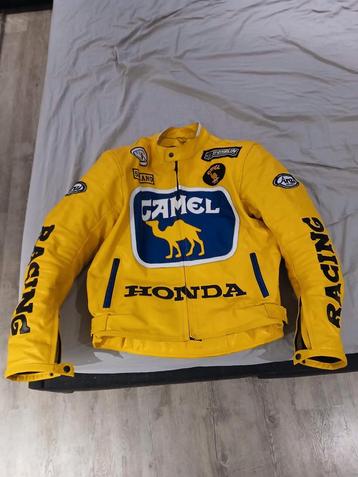 Camel leren motorjas XL/54 beschikbaar voor biedingen