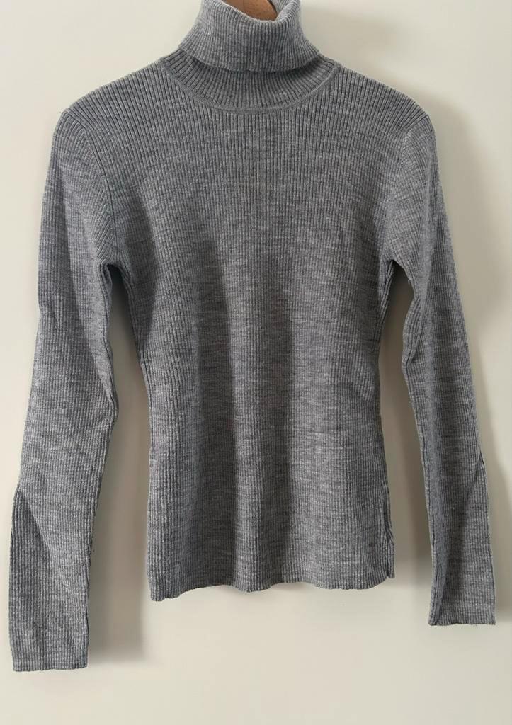 Grijze InWear coltrui - 100% wol Maat 40 (L), Kleding | Dames, Truien en Vesten, Zo goed als nieuw, Grijs, Ophalen of Verzenden