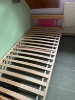 Ikea bed Luröy, matras Agotnes, matrasbeschermer bijna nieuw, Huis en Inrichting, Ophalen, 90 cm, Eenpersoons, Beige