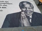 erg groot motivatie doek gym of loungehoek 440 x 256 cm., Ophalen, Gebruikt, Overige typen, 125 cm of meer