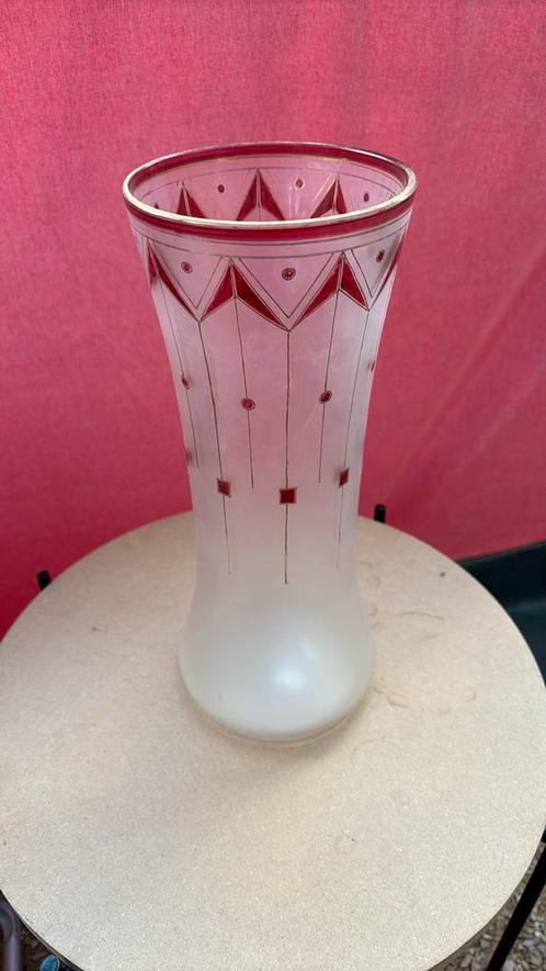 Antieke vaas art deco glas, Antiek en Kunst, Antiek | Vazen, Ophalen of Verzenden