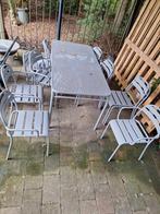 Metalen tuinset, Tuin en Terras, Tuinsets en Loungesets, Ophalen, Zo goed als nieuw, Aluminium