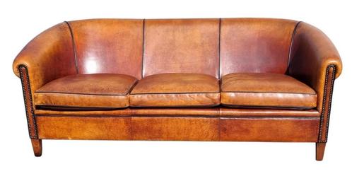 Vintage Schapenleren bank Lounge Atelier + BEZORGING GRATIS, Antiek en Kunst, Antiek | Meubels | Stoelen en Banken, Ophalen of Verzenden