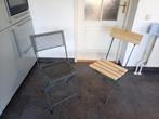 TWEE vintage retro Franse bistro tuinstoelen inklapbaar., Ophalen of Verzenden, Zo goed als nieuw, Metaal, Inklapbaar