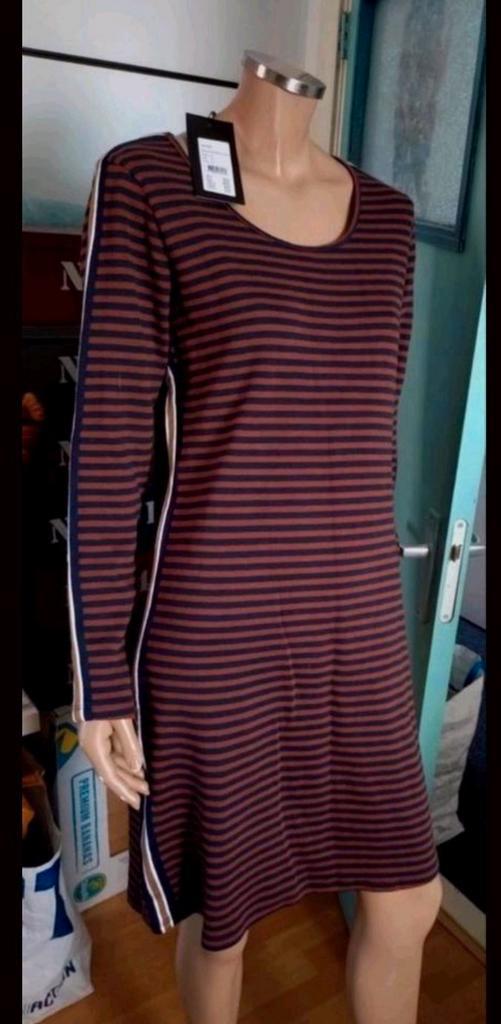 Nieuwe bruin blauw gestreepte jurk van by Beau maat 40/42, Kleding | Dames, Jurken, Nieuw, Maat 38/40 (M), Bruin, Boven de knie
