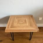Prachtig handgemaakte tafel salon bijzettafel 50x50x40 Wow!, Huis en Inrichting, Tafels | Bijzettafels, Ophalen, Minder dan 45 cm