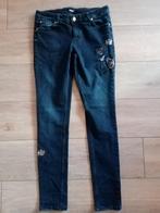 Donkerblauwe Eksept spijkerbroek met bloemen maat 42, Blauw, Ophalen of Verzenden, Zo goed als nieuw, Eksept