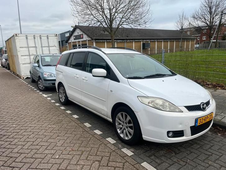 Mazda 5 1.8 2005 Wit - cilinder 1 defect, Auto's, Mazda, Particulier, Benzine, D, MPV, Handgeschakeld, Origineel Nederlands, Wit