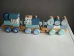 Little Dutch blokken trein hout blauw, Ophalen, Gebruikt, Overige typen