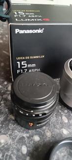 Panasonic Lumix Leica 15mm f1,7 en meer mft lenzen, Ophalen of Verzenden, Zo goed als nieuw, Groothoeklens
