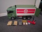 Bruder Scania container en heftruck Worldwide Logistics WWL, Ophalen of Verzenden, Gebruikt
