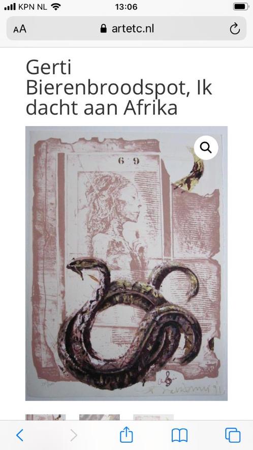 Zeefdruk Gertie Bierenbroodspot, Antiek en Kunst, Kunst | Litho's en Zeefdrukken, Ophalen