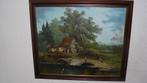 mooi landschap schilderij op doek, Antiek en Kunst, Kunst | Schilderijen | Klassiek, Ophalen of Verzenden