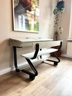 Leuke Vintage Kinder Lessenaar Schoolbank van Hout en staal, Ophalen, Gebruikt, Tafel(s) en Stoel(en)