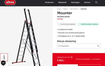 Gebruikte Altrex mounter  reform 3 x 10  professioneel beschikbaar voor biedingen