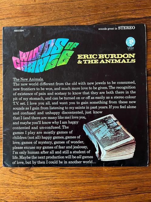 Eric Burdon Animals Winds of change vinyl lp collector, Cd's en Dvd's, Vinyl | Pop, Gebruikt, 1960 tot 1980, 12 inch, Ophalen of Verzenden