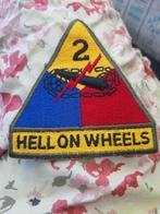 badge 2nd armored hell on wheels, Verzamelen, Militaria | Tweede Wereldoorlog, Embleem of Badge, Amerika, Ophalen of Verzenden