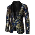 Heren blauw goud colbert blauwe gouden blazer jasje barok, Kleding | Heren, Kostuums en Colberts, Nieuw, Verzenden