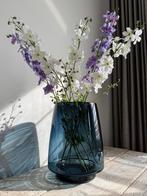 Grote vaas nachtblauw glas  *HIT*, Blauw, Ophalen of Verzenden, Minder dan 50 cm, Glas
