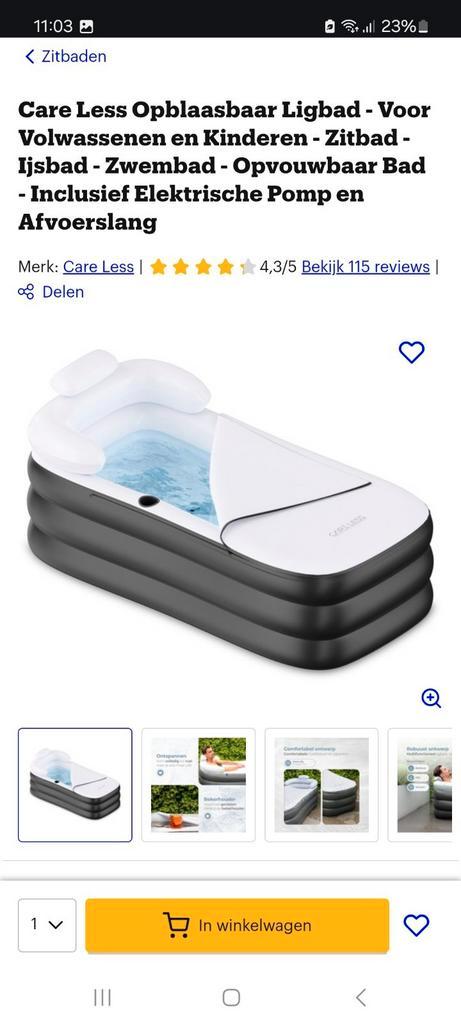 Care-less oplaasbare ligbad, Huis en Inrichting, Badkamer | Badkamermeubels, Zo goed als nieuw, Overige typen, Minder dan 100 cm