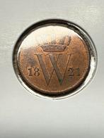 1 cent 1821 in origenele kleur en doorslag, Ophalen of Verzenden, Koning Willem I, 1 cent, Losse munt