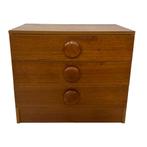 Vintage Compacte Ladekastje Mid Century Design, Huis en Inrichting, Kasten | Ladekasten, Minder dan 50 cm, Gebruikt, Vintage, Minder dan 100 cm