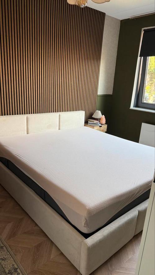 Tweepersoons bed 180 x 200 met opbergruimte excl matras, Huis en Inrichting, Slaapkamer | Boxsprings, Zo goed als nieuw, 180 cm