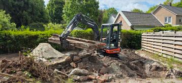 minikraan, midikraan 4 ton !grondwerk, straatwerk  beschikbaar voor biedingen
