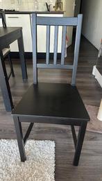 4 simpele eetkamerstoelen, Ophalen, Gebruikt, Zwart, Vier