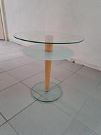 2 x glazen bijzettafeltjes, Minder dan 55 cm, Gebruikt, Rond, Glas